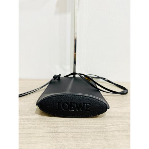 Loewe Pebble Dice Pocket Black Calfskin Leather Shoulder Bag - Picture 9 of 14